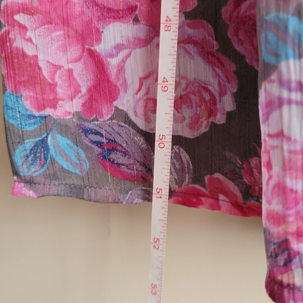 torrid Pink Floral Midi Dress with Blue Accents - Picture 13 of 14